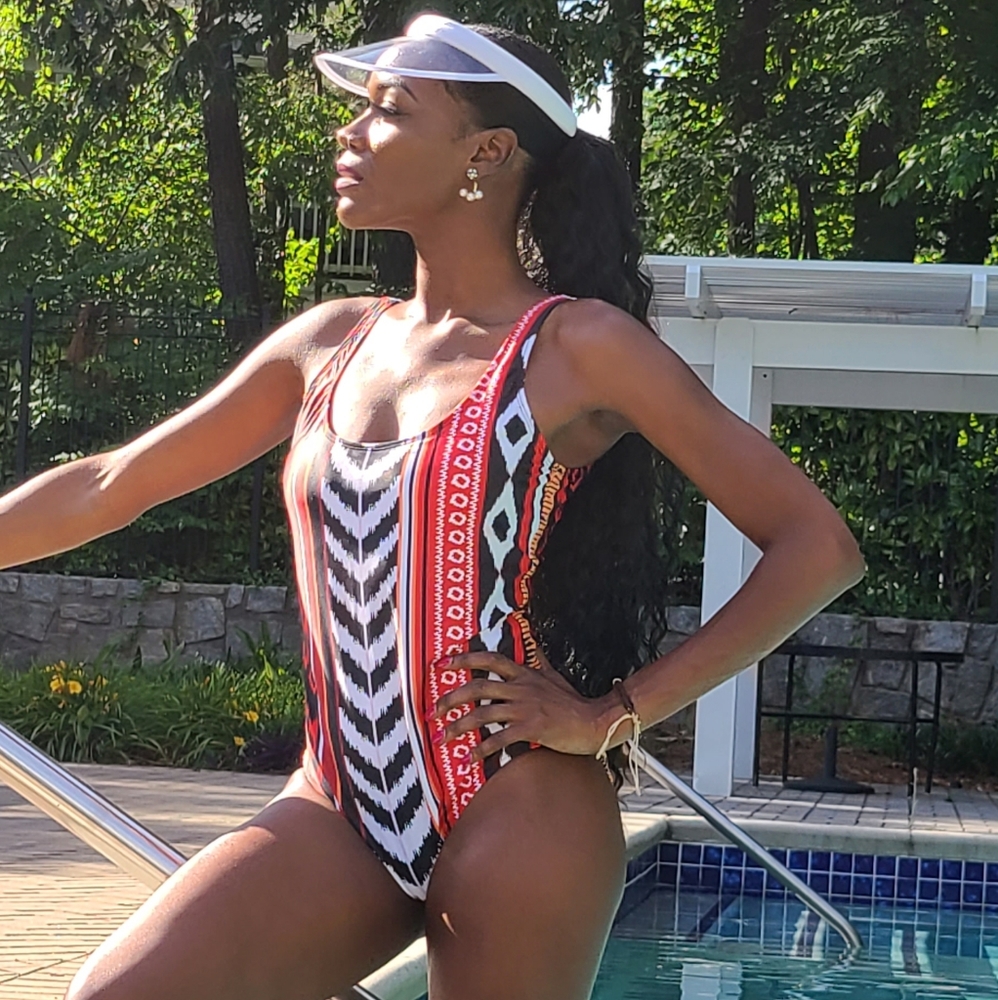 Aztec Tribal Print Swimsuit